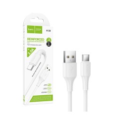 Cabo de Carregamento Hoco X120 Beneficio 3.0A USB para Tipo-C 1m Branco